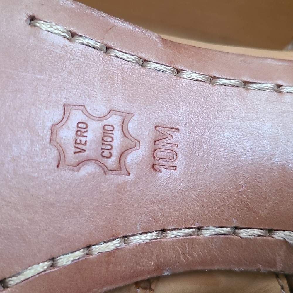 Michael Kors Tan Leather Slingback Heels 10 - Picture 3 of 3
